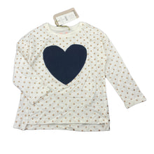 Load image into Gallery viewer, Girls Cotton On, cotton long sleeve top, gold glitter spots, NEW, size 4,  