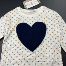 Load image into Gallery viewer, Girls Cotton On, cotton long sleeve top, gold glitter spots, NEW, size 4,  