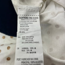 Load image into Gallery viewer, Girls Cotton On, cotton long sleeve top, gold glitter spots, NEW, size 4,  