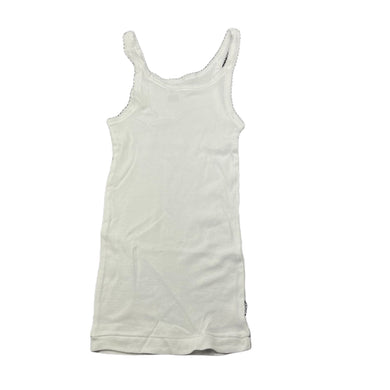 Girls Bonds, soft feel white cotton singlet top, EUC, size 6,  