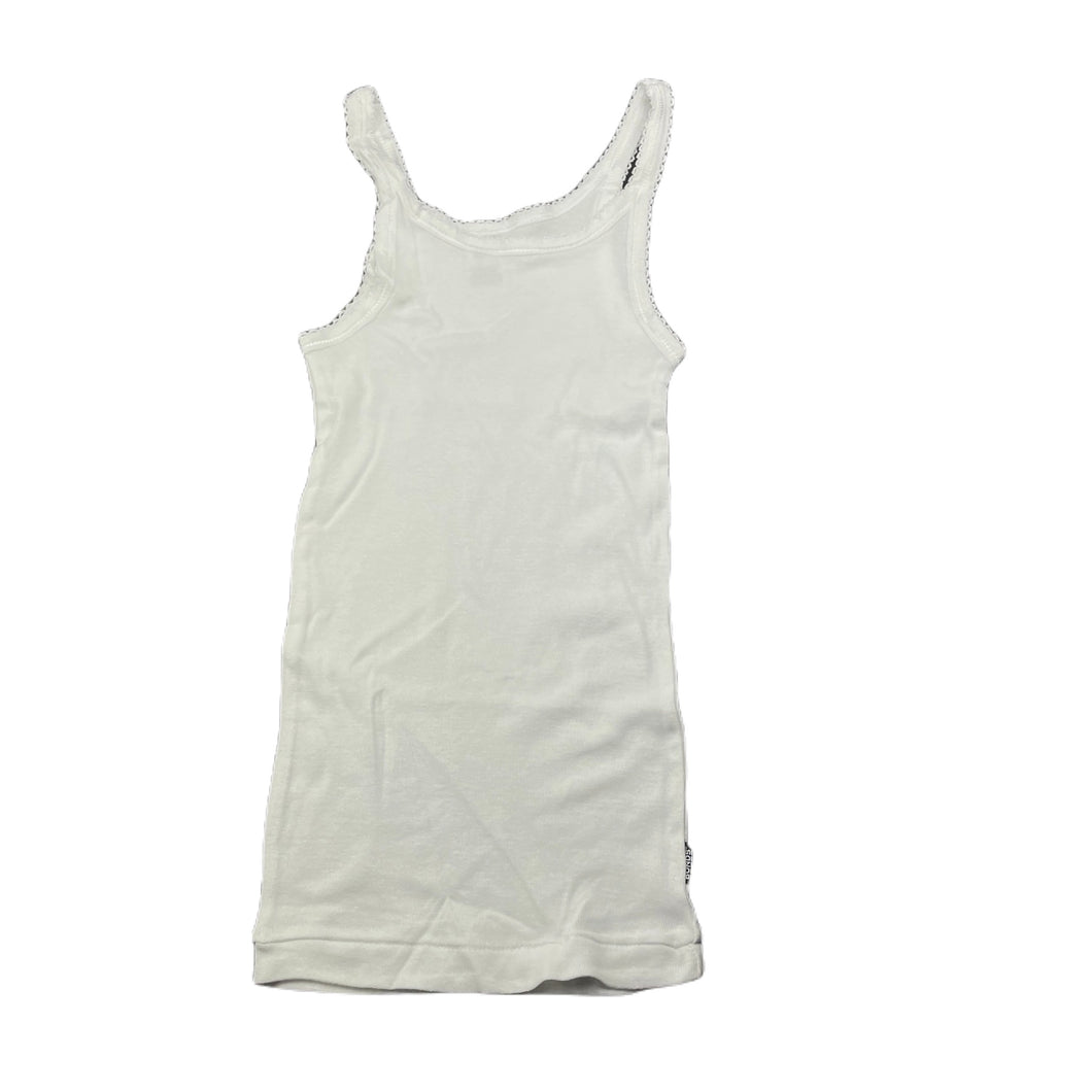 Girls Bonds, soft feel white cotton singlet top, EUC, size 6,  