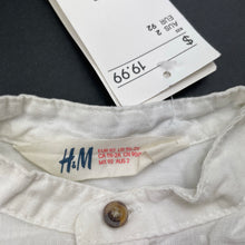 Load image into Gallery viewer, Boys H&amp;M, linen/cotton collarless long sleeve shirt, NEW, size 2,  