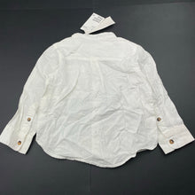 Load image into Gallery viewer, Boys H&amp;M, linen/cotton collarless long sleeve shirt, NEW, size 2,  