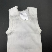 Load image into Gallery viewer, unisex Target, white ribbed cotton singlet top, EUC, size 0000,  