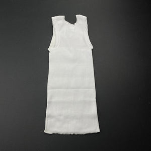 unisex Target, white ribbed cotton singlet top, EUC, size 0000,  