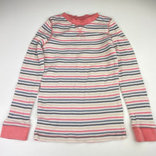 Load image into Gallery viewer, Girls Petite Papinelle, striped waffle pyjama top &amp; bottoms, GUC, size 6,  