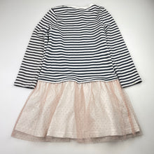 Load image into Gallery viewer, Girls Cotton On, spliced long sleeve dress, FUC, size 5, L: 60cm