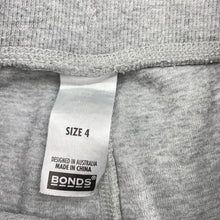 Load image into Gallery viewer, unisex Bonds, grey marle lightweight track pants, Inside leg: 35.5cm, FUC, size 4,  