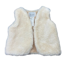 Load image into Gallery viewer, Girls Britt, cream faux fur vest, EUC, size 1-2,  