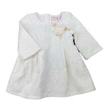 Load image into Gallery viewer, Girls Catherine Malandrino, cream floral lace long sleeve dress, light mark chest, FUC, size 2, L: 39cm