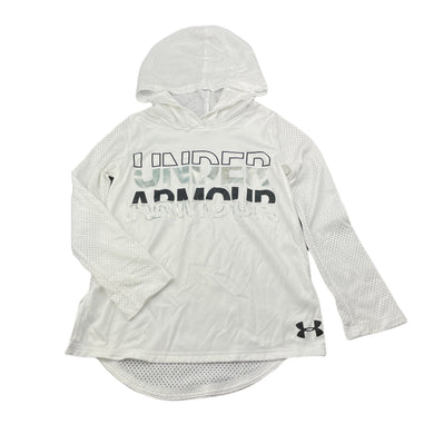 Girls Under Armour, lightweight long sleeve hooded top, FUC, size 6-7,  