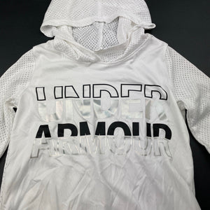 Girls Under Armour, lightweight long sleeve hooded top, FUC, size 6-7,  