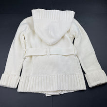 Load image into Gallery viewer, Girls H&amp;T, cream cable knit hooded cardigan / sweater, EUC, size 4,  
