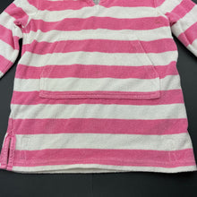 Load image into Gallery viewer, Girls Pottery Barn, striped hooded terry beach cover top, marks front, FUC, size 2-3,  