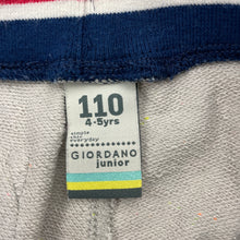 Load image into Gallery viewer, Boys GIORDANO Jnr, grey track pants, elasticated, Inside leg: 41cm, FUC, size 4-5,  