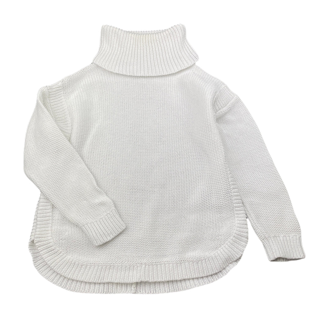 Girls Seed, white knitted cotton sweater / jumper, FUC, size 3-4,  