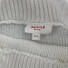 Load image into Gallery viewer, Girls Seed, white knitted cotton sweater / jumper, FUC, size 3-4,  