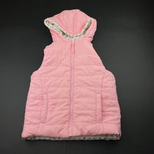 Load image into Gallery viewer, Girls Target, reversible hooded puffer vest / jacket, GUC, size 6,  