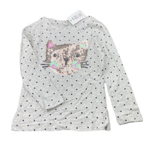 Load image into Gallery viewer, Girls Kids &amp; Co, cotton long sleeve top, sequin cat, NEW, size 4,  