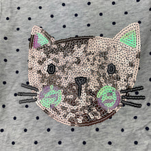 Load image into Gallery viewer, Girls Kids &amp; Co, cotton long sleeve top, sequin cat, NEW, size 4,  