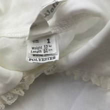 Load image into Gallery viewer, Girls Mr Wolf, vintage lightweight lace trim blouse / shirt, FUC, size 1,  