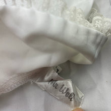 Load image into Gallery viewer, Girls Mr Wolf, vintage lightweight lace trim blouse / shirt, FUC, size 1,  