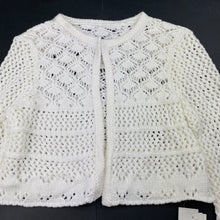 Load image into Gallery viewer, Girls St Bernard, white crochet cardigan, NEW, size 8-9,  