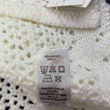 Load image into Gallery viewer, Girls St Bernard, white crochet cardigan, NEW, size 8-9,  