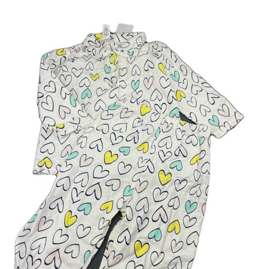 Girls Kids & Co, flannel cotton pyjamas, hearts, NEW, size 2,  