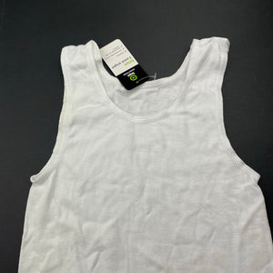 Boys Target, white cotton singlet top, NEW, size 8-10,  