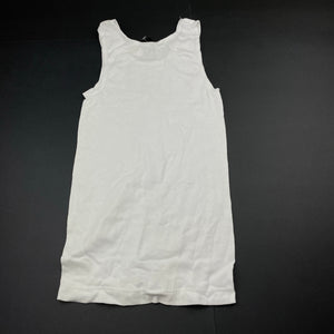 Boys Target, white cotton singlet top, NEW, size 8-10,  