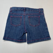 Load image into Gallery viewer, Girls Emerson, embroidered stretch denim shorts, adjustable, GUC, size 5,  