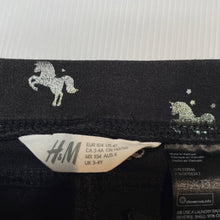 Load image into Gallery viewer, Girls H&amp;M, stretchy pants, elaticated, unicorns, Inside leg: 38cm, FUC, size 4,  
