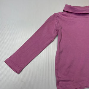 Girls Mango, cotton roll neck top / skivvy, FUC, size 3,  