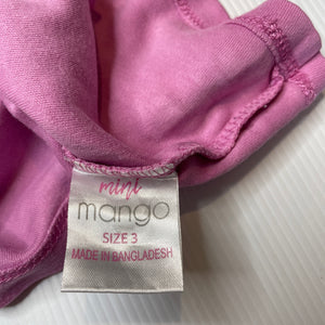 Girls Mango, cotton roll neck top / skivvy, FUC, size 3,  