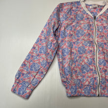 Load image into Gallery viewer, Girls hide &amp; SEEK, floral cotton zip up jacket, EUC, size 7,  
