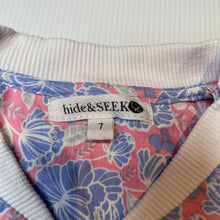 Load image into Gallery viewer, Girls hide &amp; SEEK, floral cotton zip up jacket, EUC, size 7,  