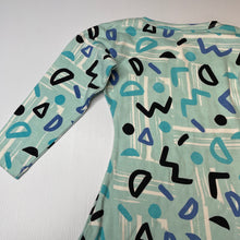 Load image into Gallery viewer, Girls casual, organic cotton long sleeve dress, EUC, size 4, L: 56cm