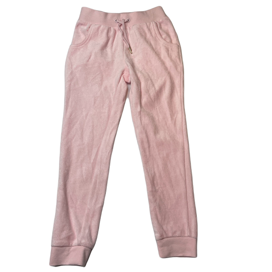 Girls Kids & Co, pink velour track pants, Inside leg: 48cm, EUC, size 6,  
