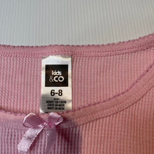 Load image into Gallery viewer, Girls Kids &amp; Co, waffle long sleeve pyjama top, EUC, size 6-8,  