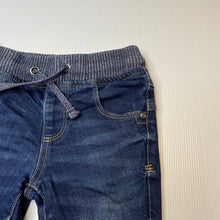 Load image into Gallery viewer, Boys Target, bleu stretch denim pants, elasticated, Inside leg: 34.5cm, GUC, size 3,  