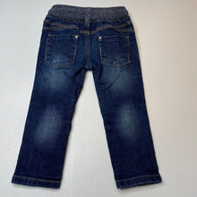 Load image into Gallery viewer, Boys Target, bleu stretch denim pants, elasticated, Inside leg: 34.5cm, GUC, size 3,  