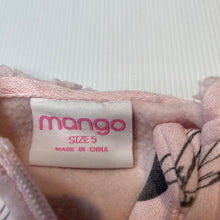 Load image into Gallery viewer, Girls Mango, fleece lined zip hoodie sweater, rabbits, GUC, size 5,  