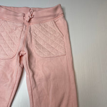 Load image into Gallery viewer, Girls Country Road, pink cotton casual pants, elasticated, Inside leg: 43.5cm, *small fix left hip seam, FUC, size 4,  