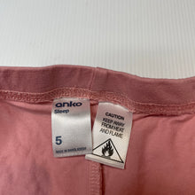 Load image into Gallery viewer, Girls Anko, pink cotton pyjama pants / bottoms, EUC, size 5,  