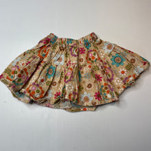 Load image into Gallery viewer, Girls Drink Tea Eat Cake &amp; Craft, floral skirt, elasticated, L: 25.5cm, GUC, size 1-2,  