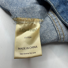 Load image into Gallery viewer, Girls Lily &amp; Dan, blue denim jacket, GUC, size 6,  