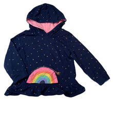 Load image into Gallery viewer, Girls Target, navy hoodie sweater, rainbow, GUC, size 3,  