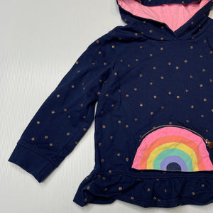 Girls Target, navy hoodie sweater, rainbow, GUC, size 3,  