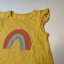 Load image into Gallery viewer, Girls Target, yellow organic cotton top, rainbow, GUC, size 4,  
